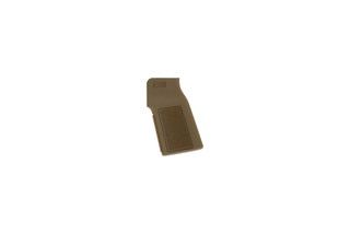 Compact coyote tan AR-15 pistol grip.